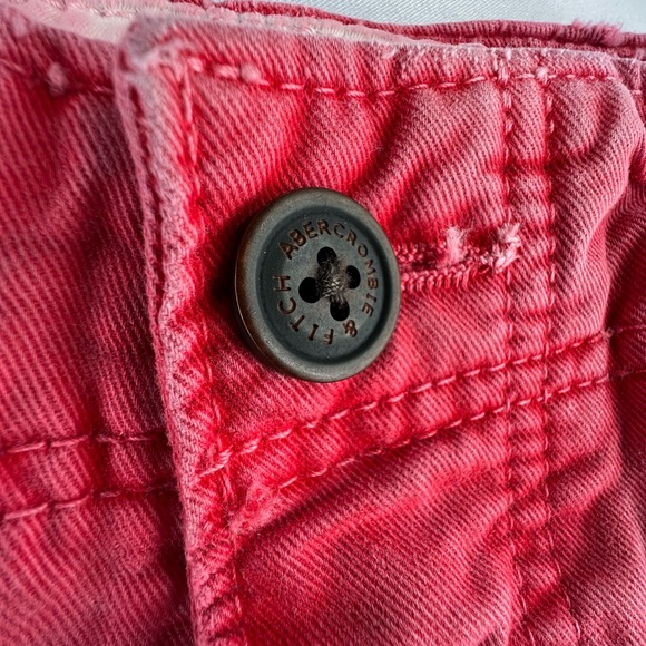 ABERCROMBIE & FITCH MENS SZ 28 RED CHINO SHORTS - Picture 6 of 6